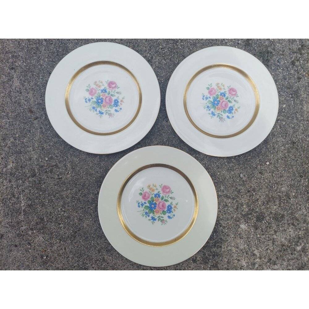 3 Theodore Haviland Gainsborough 7 5/8" Salad Plates